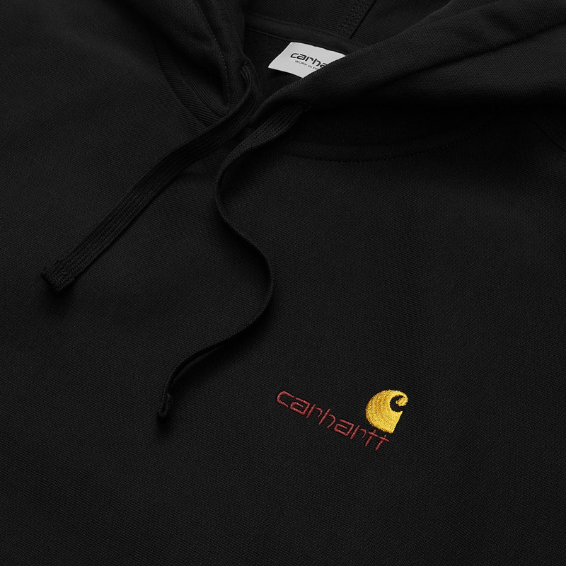 Carhartt WIP American Script Hoodie Black Carhartt WIP American Script Hoodie Black
