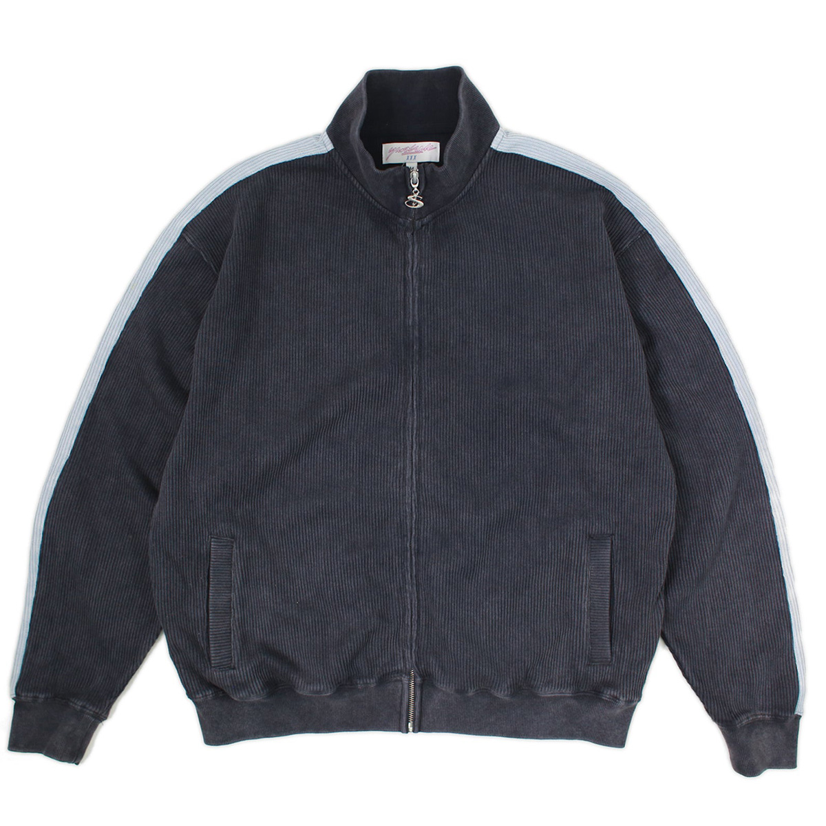 Yardsale Woven Phantasy Full-Zip Sweater Navy