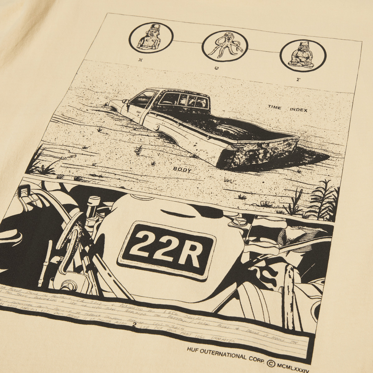 HUF Diagram Drawing 1 T-Shirt Wheat HUF Diagram Drawing 1 T-Shirt Wheat