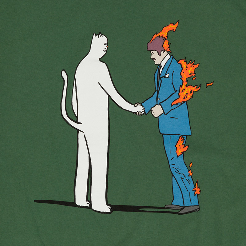 RIPNDIP Burn T-Shirt Olive RIPNDIP Burn T-Shirt Olive