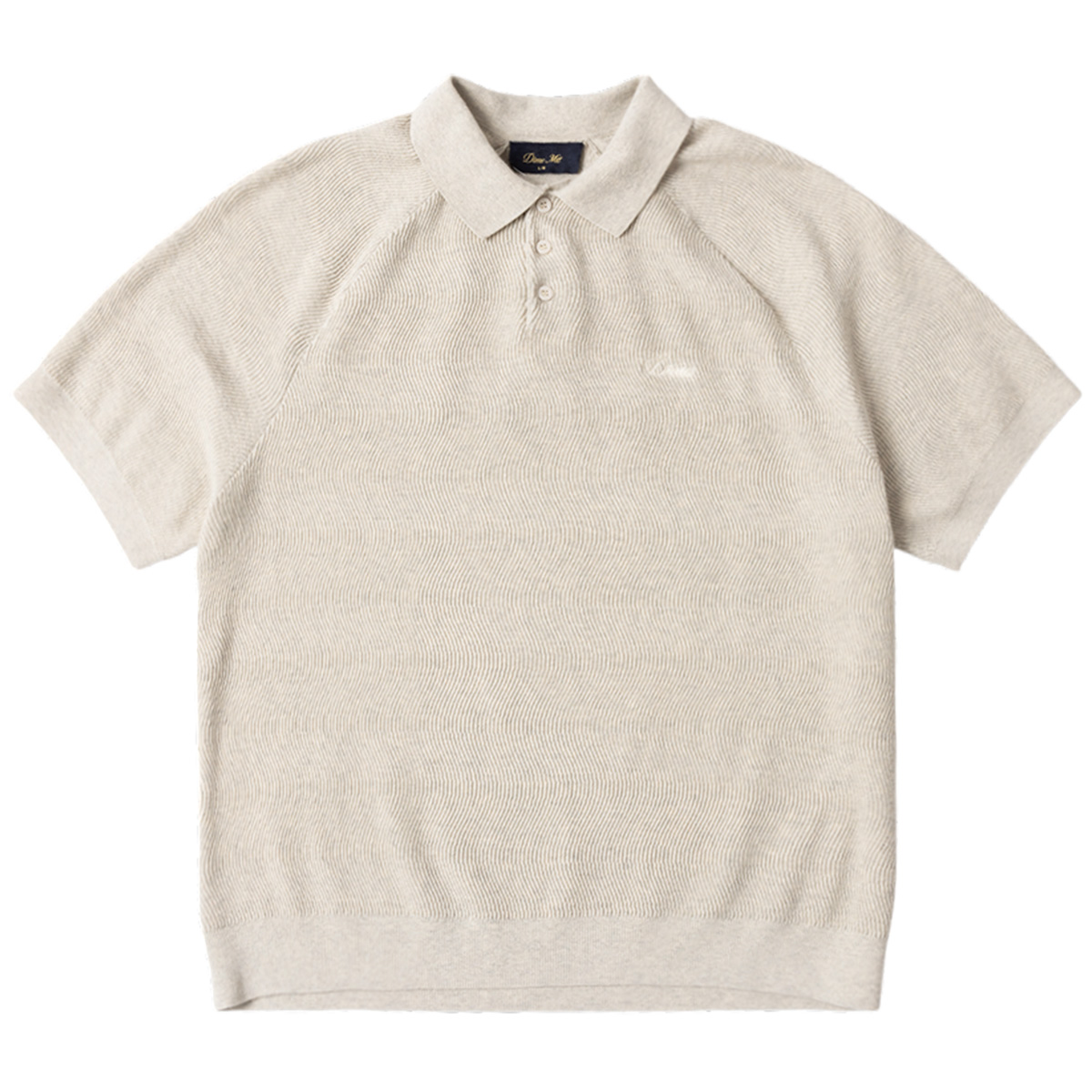 Dime Cable Knit Polo Oatmeal