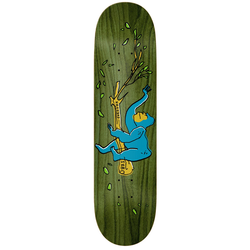 Krooked Sebo Lounging Skateboard Deck Multi 8.06