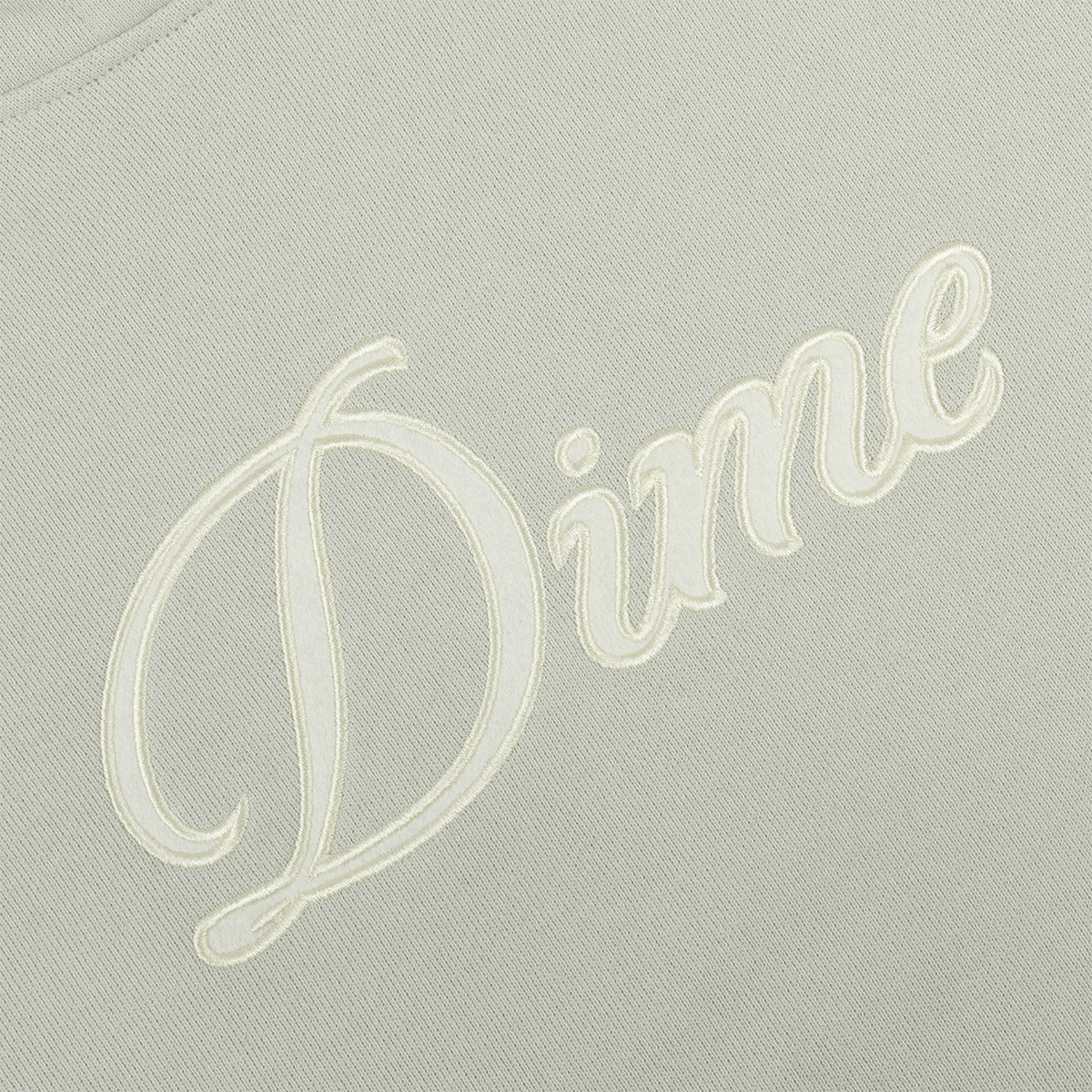 Dime Cursive Hooded Sweater Charcoal Moss