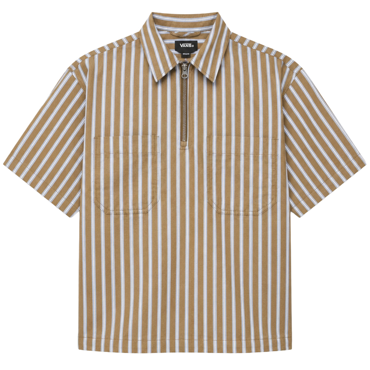 Vans Cropped Zip Shirt Warm Brown/Glacial Slate