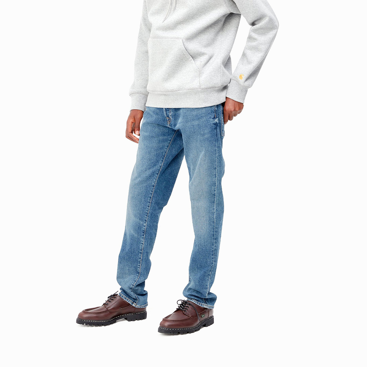 Carhartt WIP Klondike Pants Blue Mid Used Wash Carhartt WIP Klondike Pants Blue Mid Used Wash