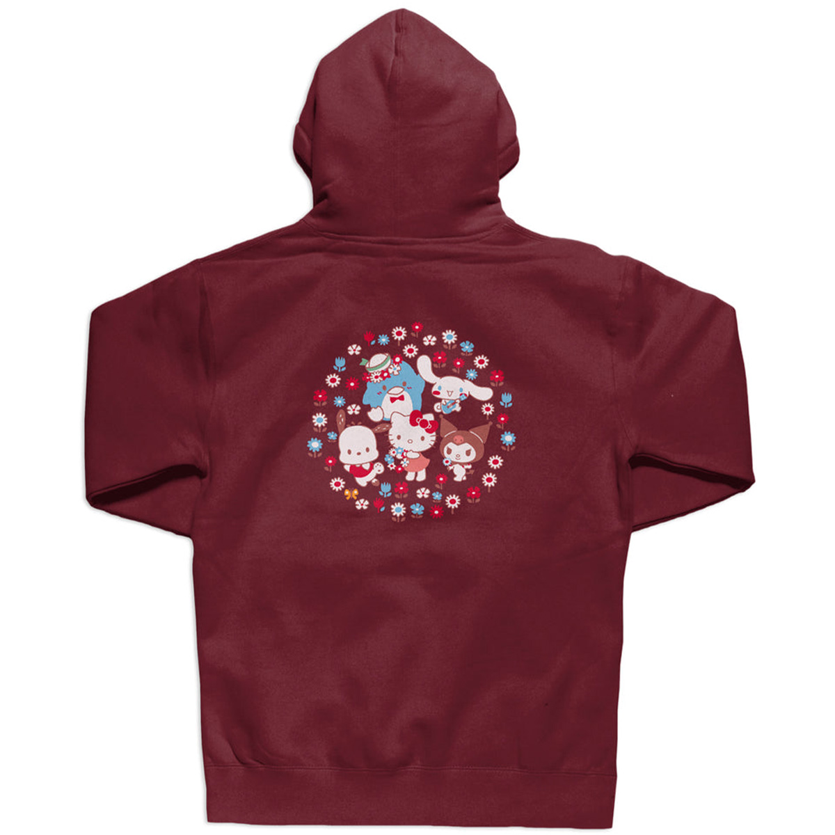 Girl x Hello Kitty & Friends Friends Pullover Hoodie Burgundy