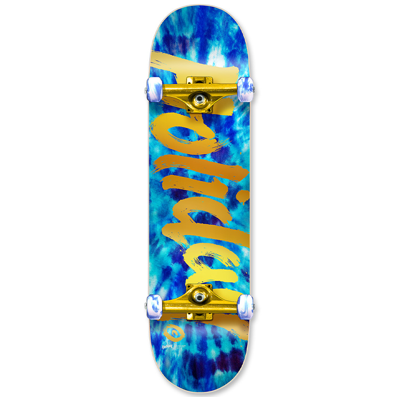 Holiday Skateboards Tie Dye Ice Complete Skateboard 7.75 Holiday Skateboards Tie Dye Ice Complete Skateboard 7.75