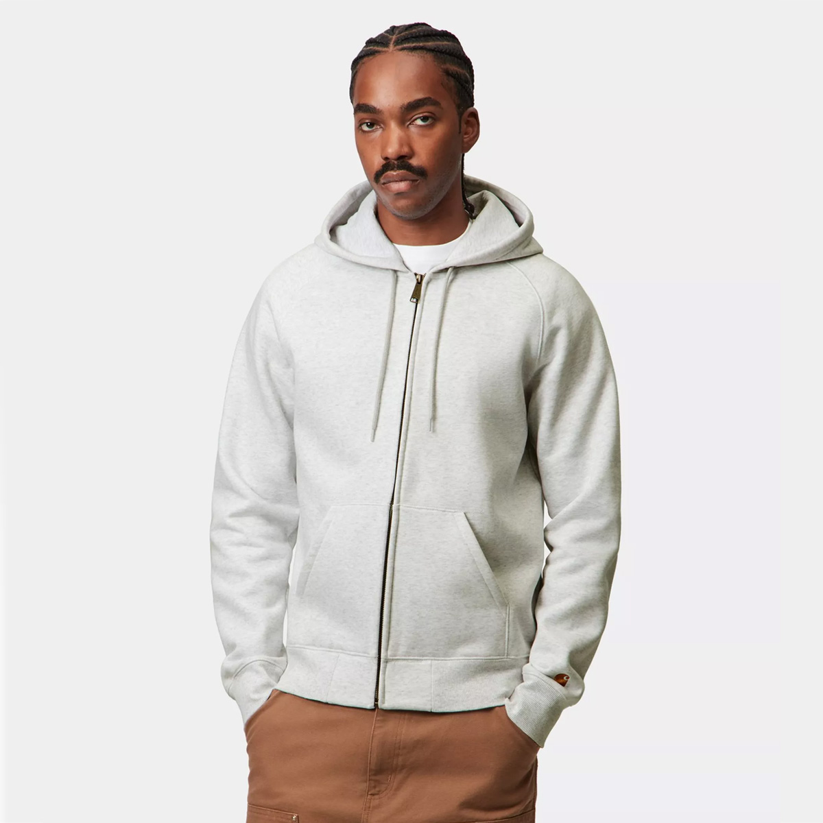 Carhartt WIP Hooded Chase Jacket Ash Heather/Gold
