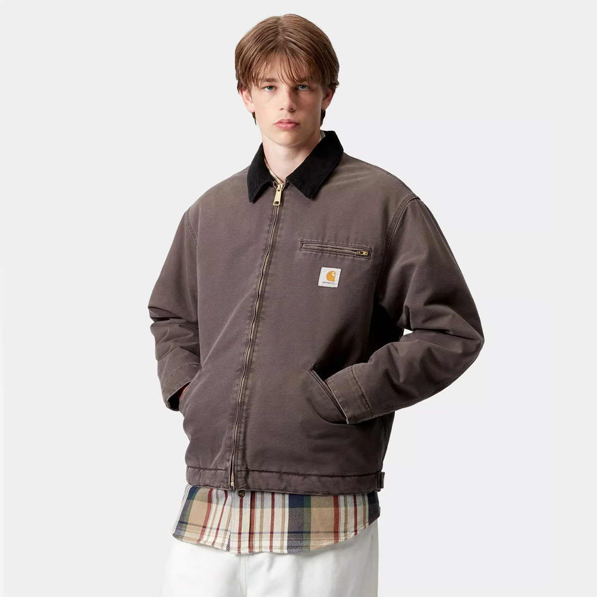 Carhartt WIP OG Detroit Jacket Tobacco/Black Stone Canvas