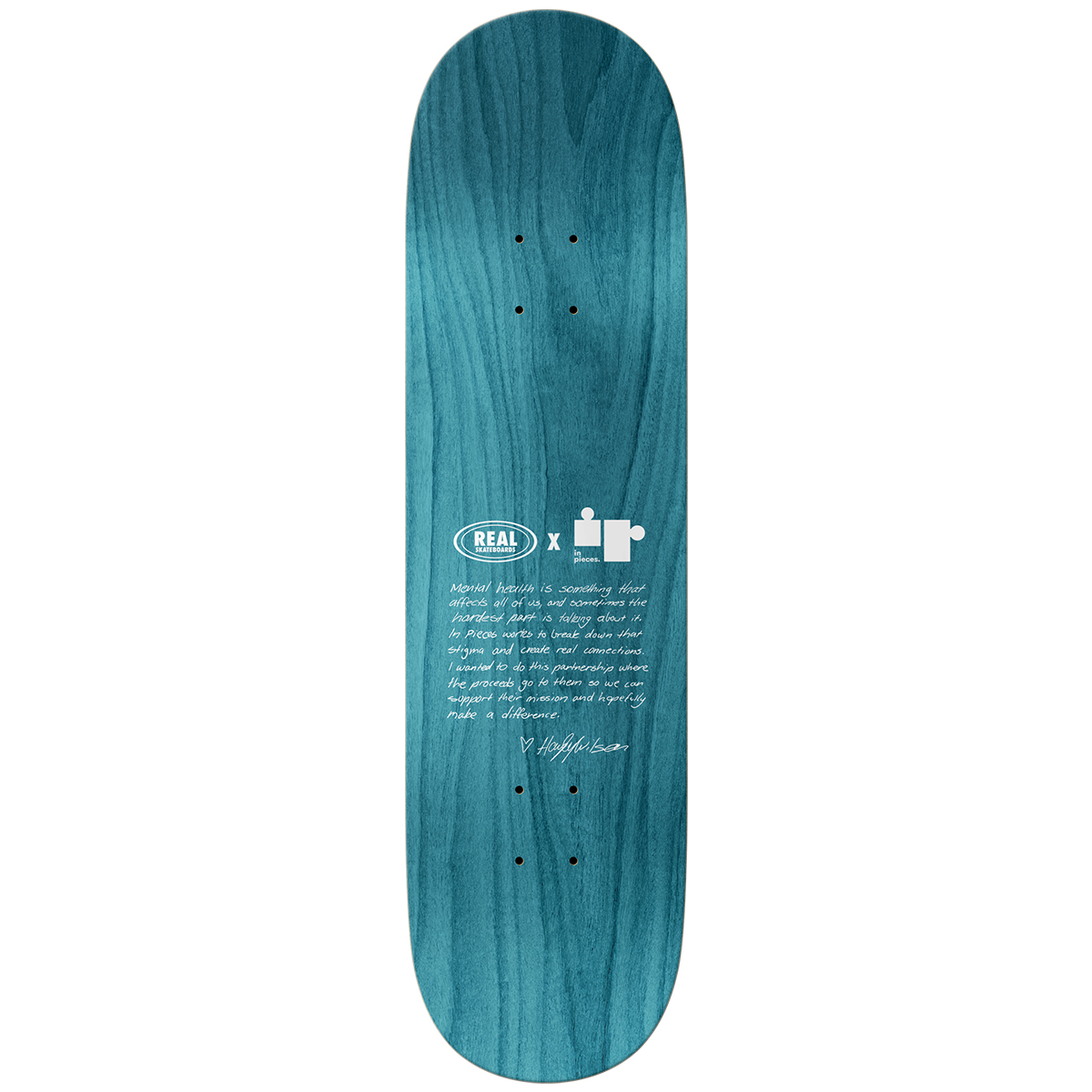 Real Hayley Pieces Skateboard Deck True Fit 8.25