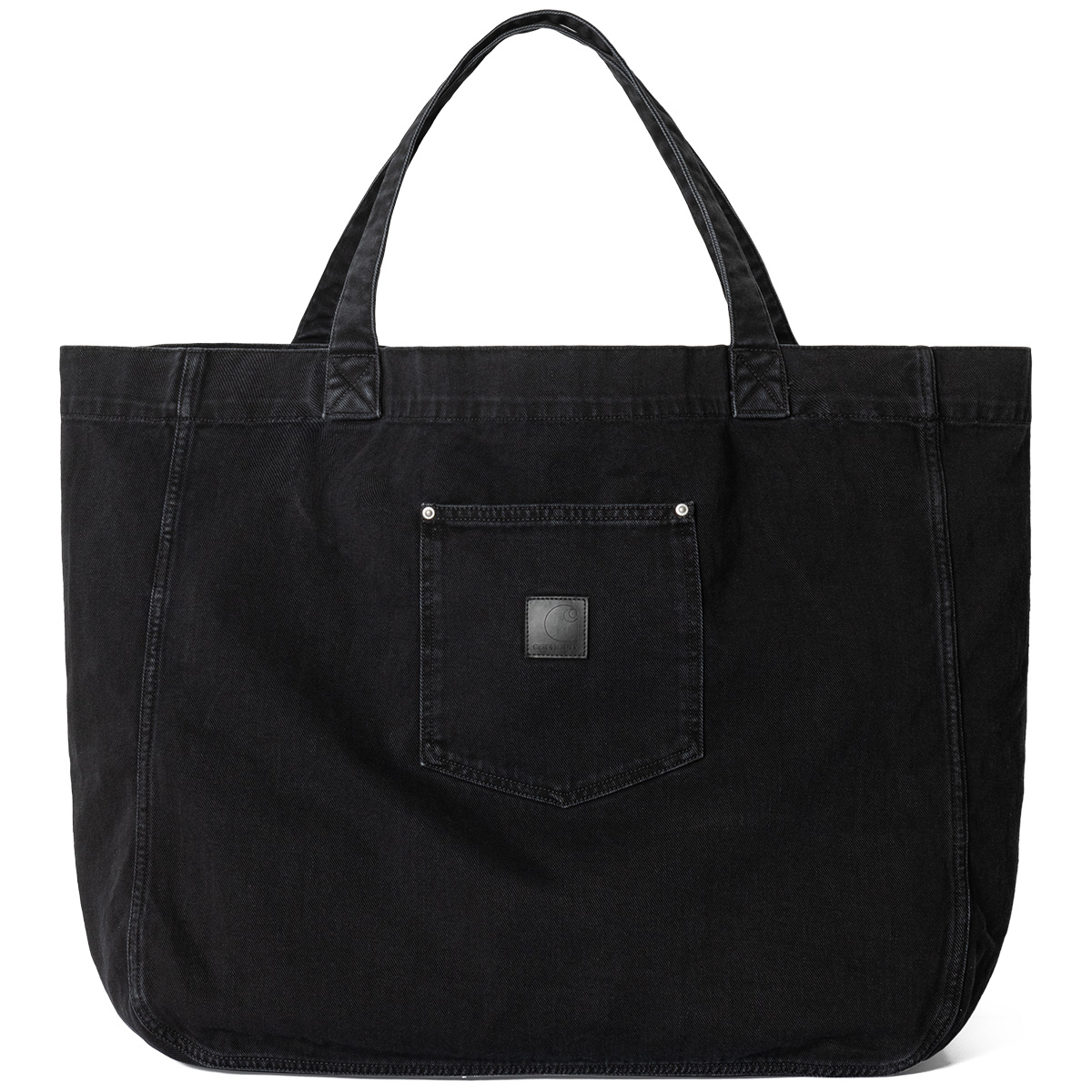 Carhartt WIP Rivet Tote Bag Black Stone Washed