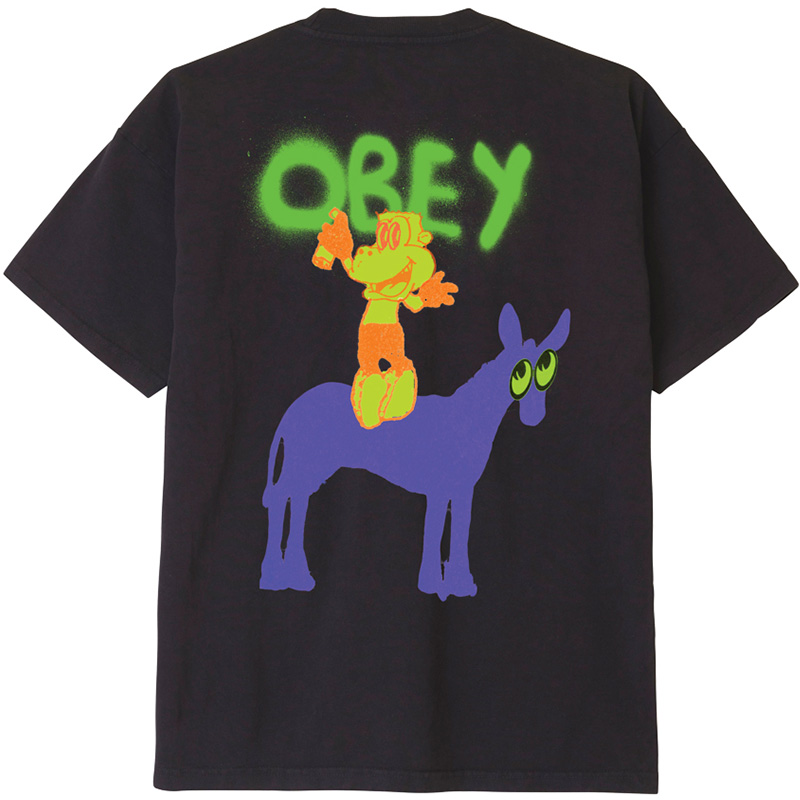 Obey Donkey T-Shirt Off Black Obey Donkey T-Shirt Off Black