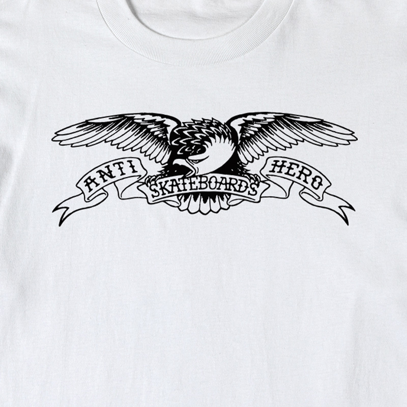 Anti Hero Basic Eagle Longsleeve T-Shirt White/Black Print Anti Hero Basic Eagle Longsleeve T-Shirt White/Black Print