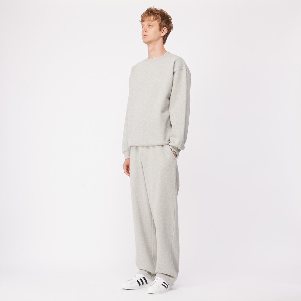 Dime Cursive Small Logo Sweatpants Heather Gray