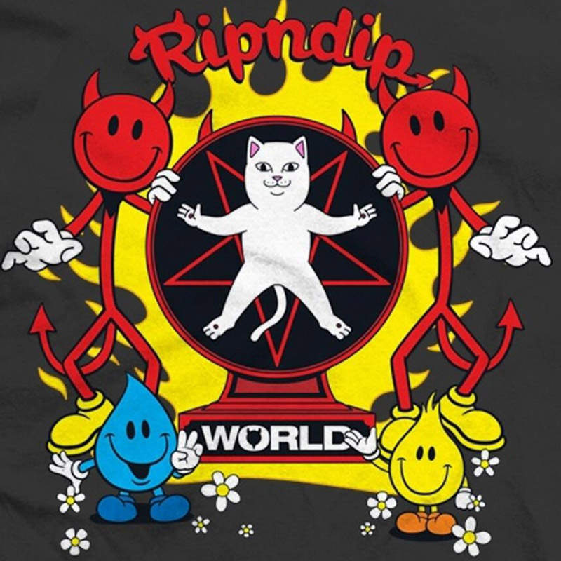 RIPNDIP RIPNDIP World T-shirt Vintage Black RIPNDIP RIPNDIP World T-shirt Vintage Black
