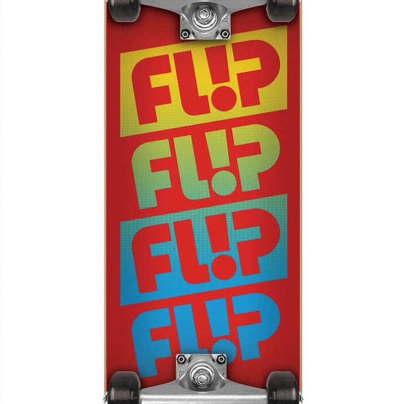 Flip Quattro Complete Skateboard Red 7.88