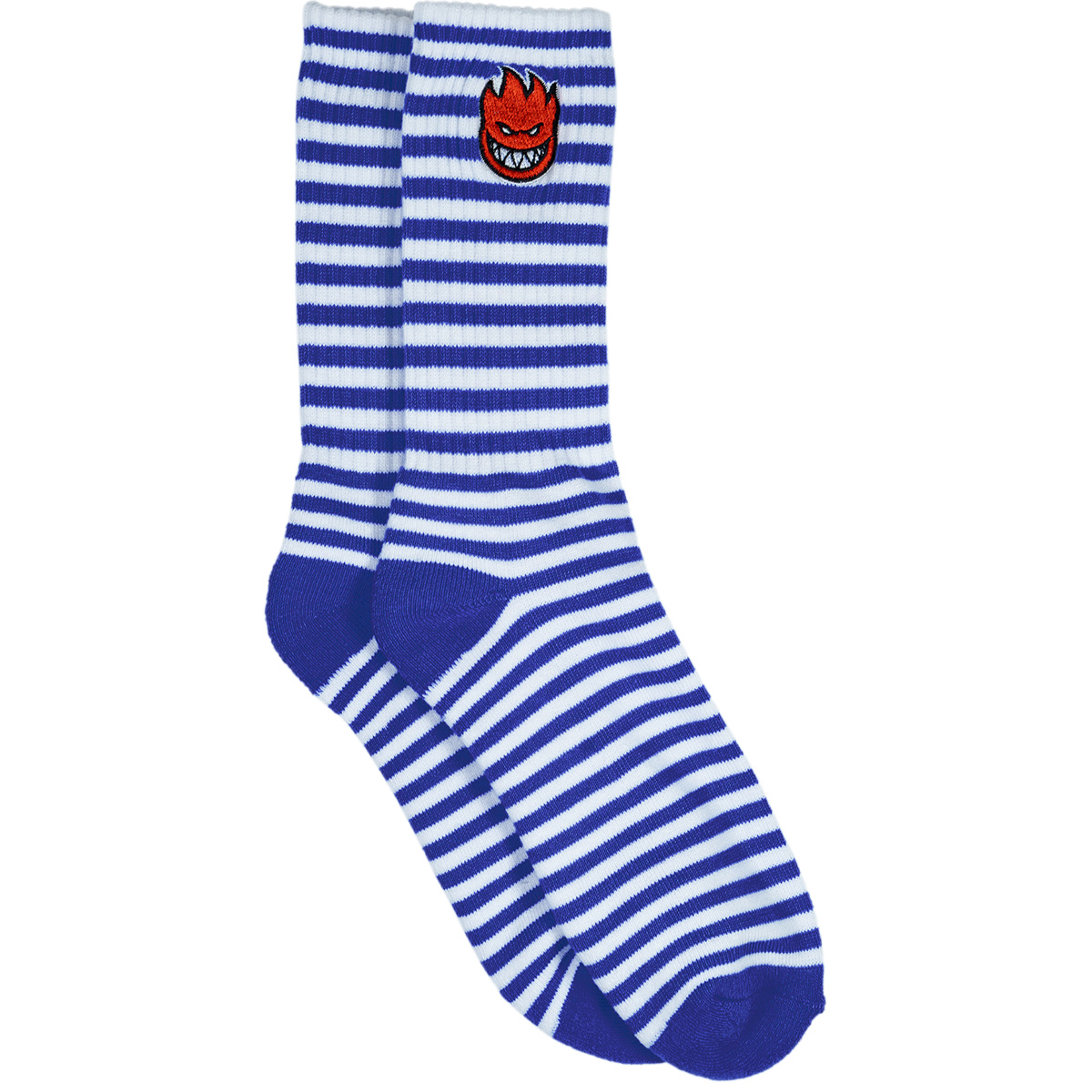 Spitfire Bighead Fill Stripe Emb Socks Blue/White