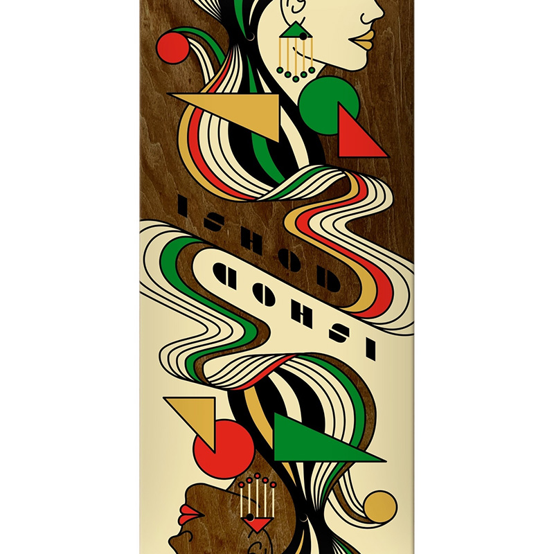 Real Ishod Fowls Twin Tail Skateboard Deck Brown 8.25 Real Ishod Fowls Twin Tail Skateboard Deck Brown 8.25