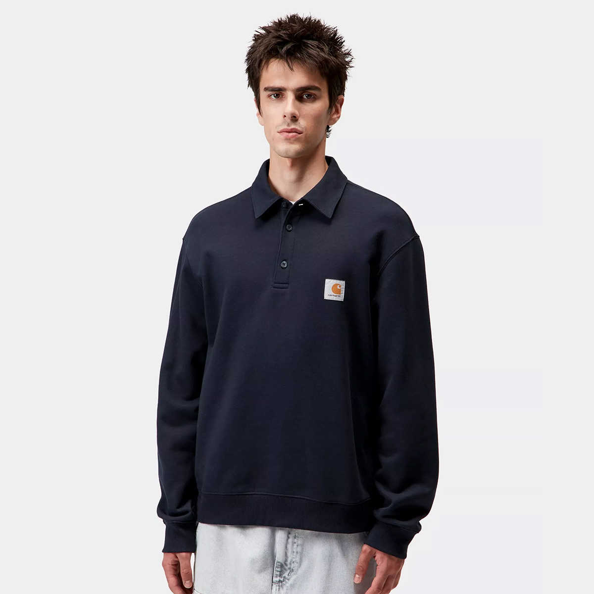 Carhartt WIP Polo Sweater Deep Night