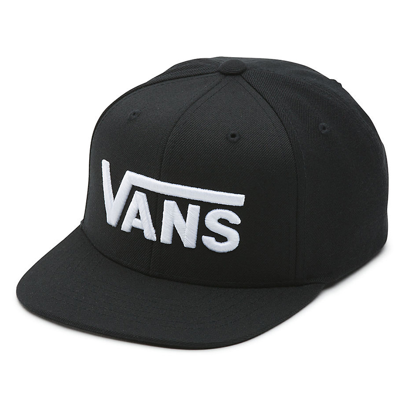 Vans Kids Drop V II Snapback Cap Black/White Vans Kids Drop V II Snapback Cap Black/White