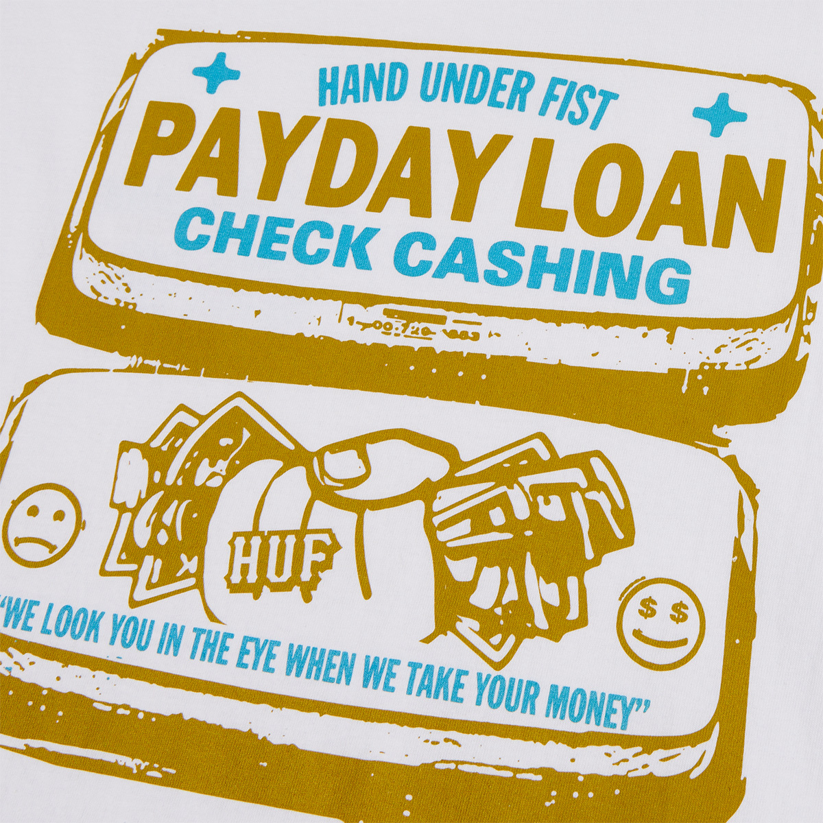 HUF Pay Day T-Shirt White HUF Pay Day T-Shirt White