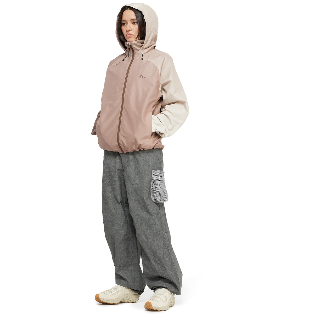 Dime Gradient Windbreaker Jacket Brown