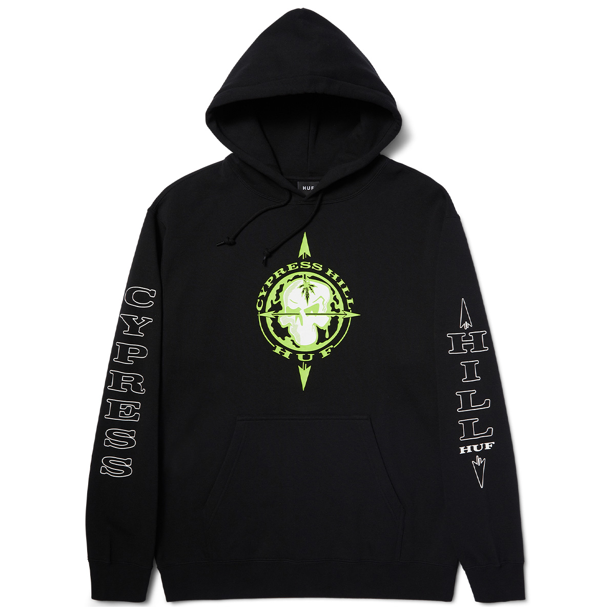 HUF X Cypress Hill Blunted Compass Hooded Sweater Black HUF X Cypress Hill Blunted Compass Hooded Sweater Black