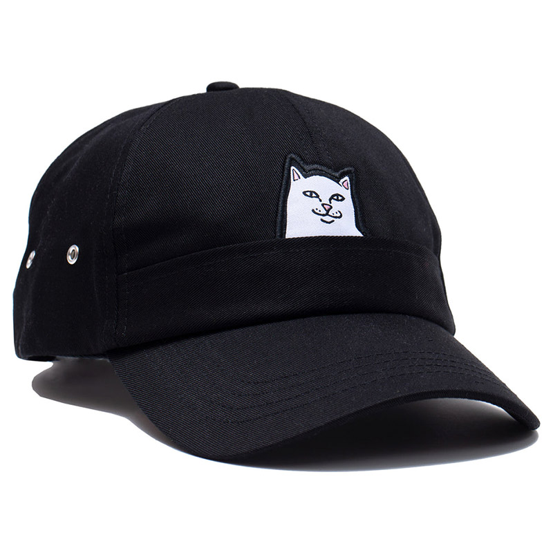 RIPNDIP Lord Nermal 6 Panel Cap Black RIPNDIP Lord Nermal 6 Panel Cap Black