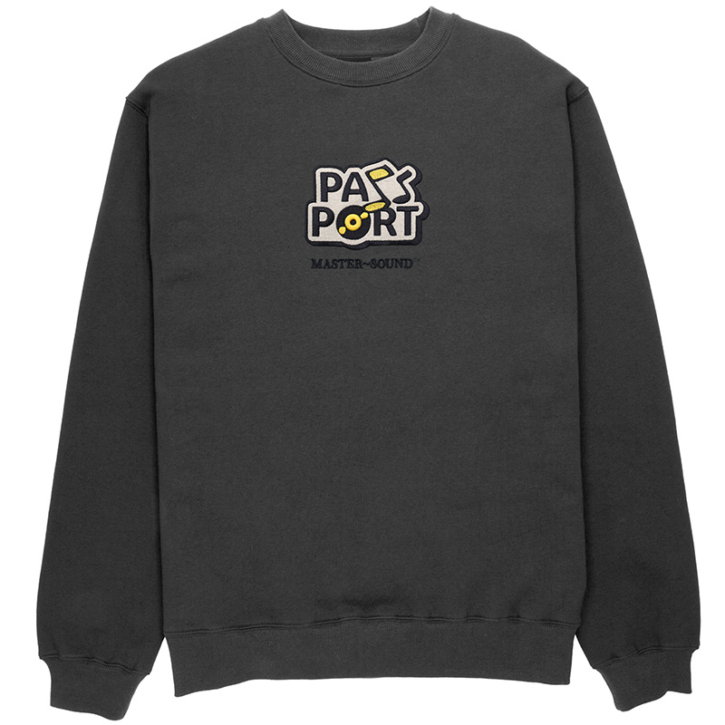 Pass-Port Master Sound Embroidered Crewneck Sweater Tar