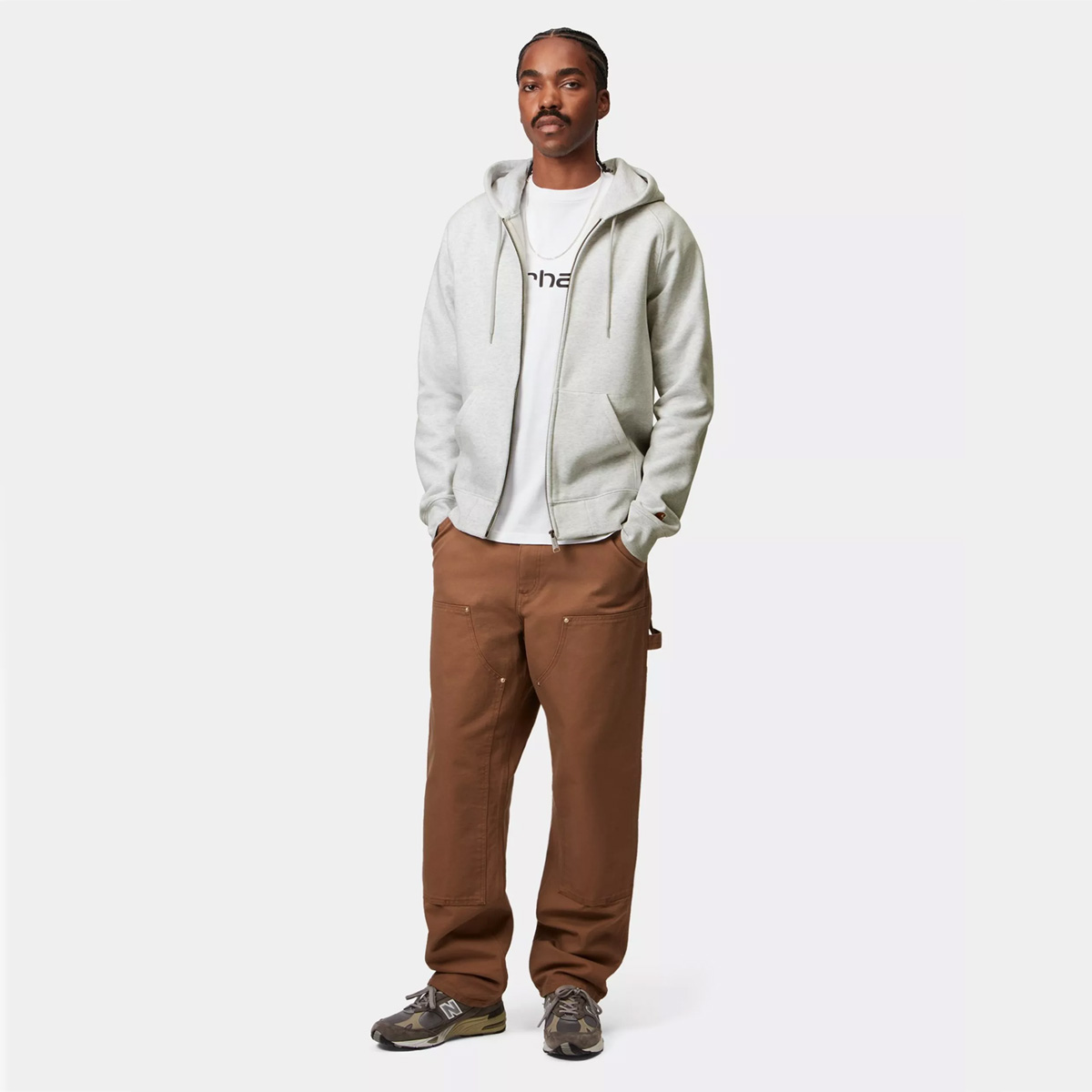 Carhartt WIP Hooded Chase Jacket Ash Heather/Gold
