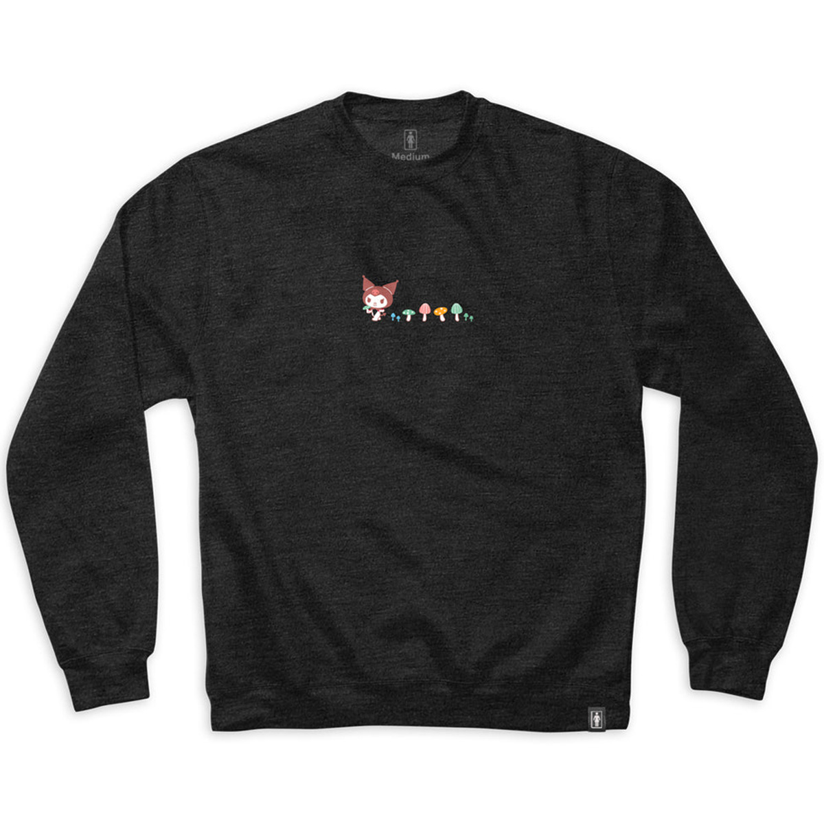 Girl x Hello Kitty & Friends Shroom Trail Crewneck Sweater Charcoal Heather