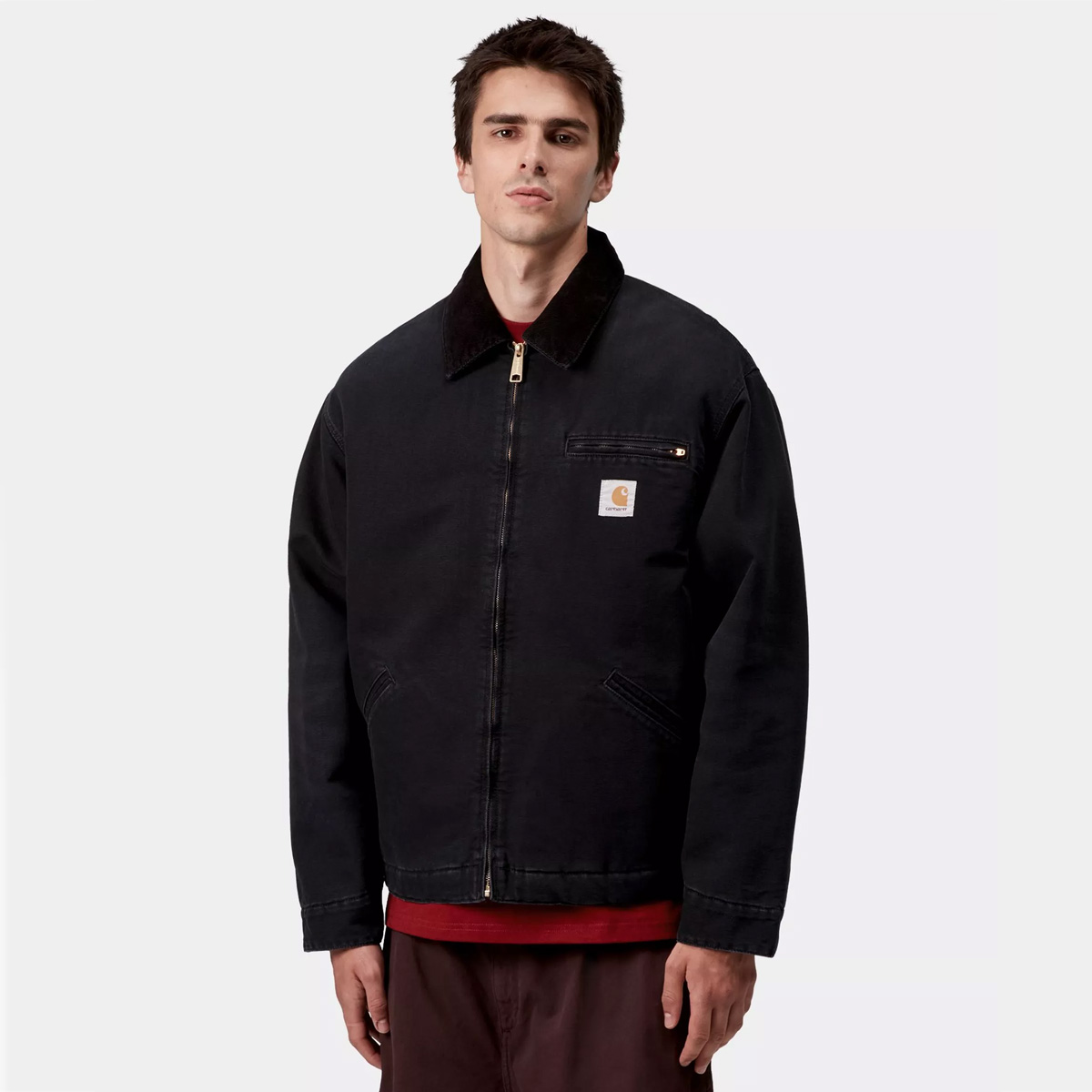 Carhartt WIP OG Detroit Jacket Black/Black Stone Canvas