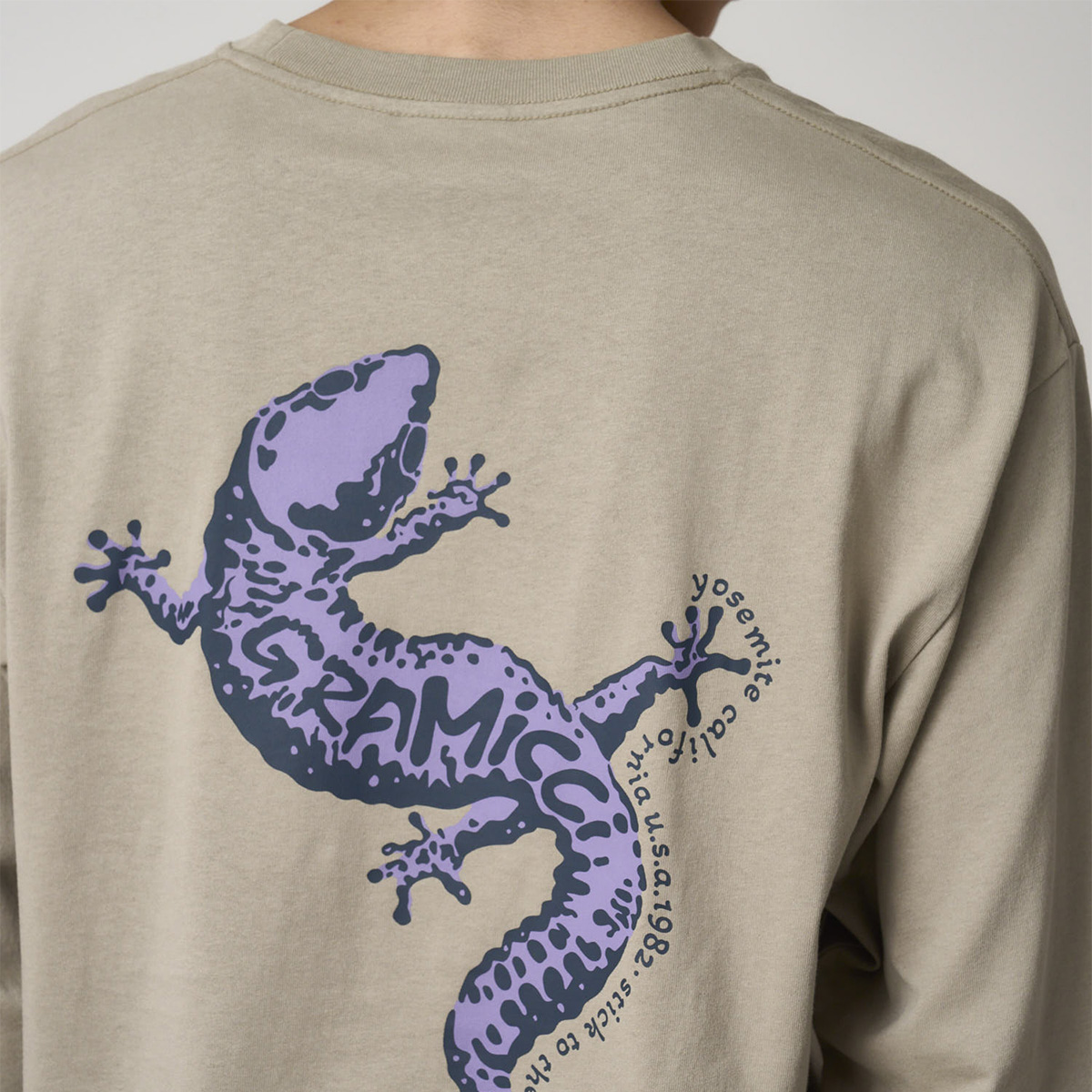 Gramicci Gecko Longsleeve T-Shirt Beige Gramicci Gecko Longsleeve T-Shirt Beige