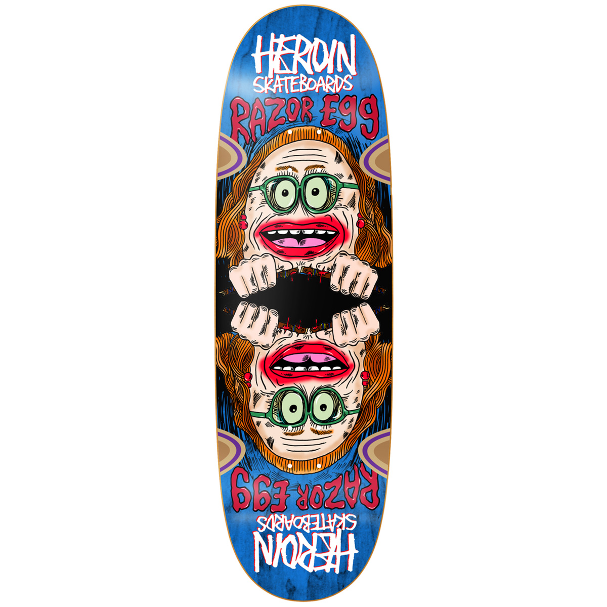 Heroin Auntie Razoregg Skateboard Deck 9.75 