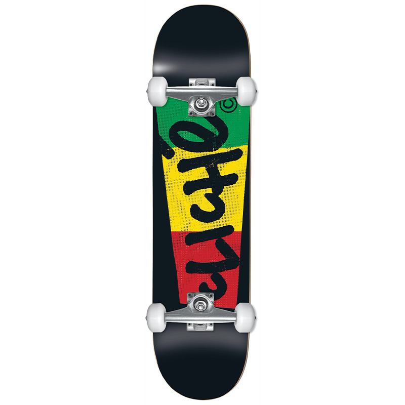 Clich��� Block First Push Complete Skateboard Rasta 7.5