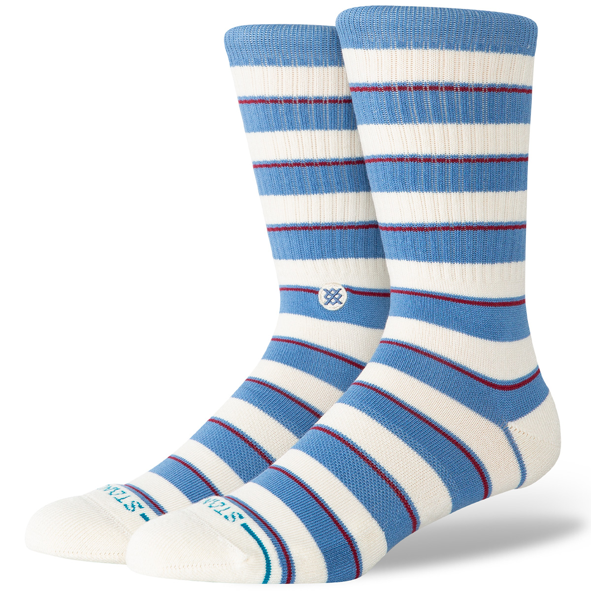Stance Striped It Crew Socks Capri Blue