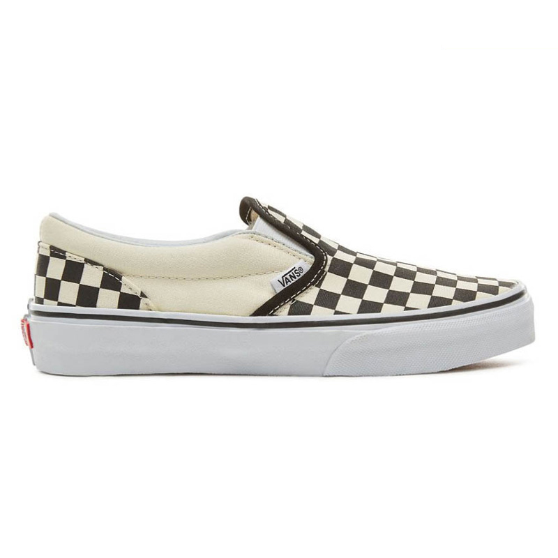 Vans Kids Classic Slip-On Checkerboard Black/Beige/White