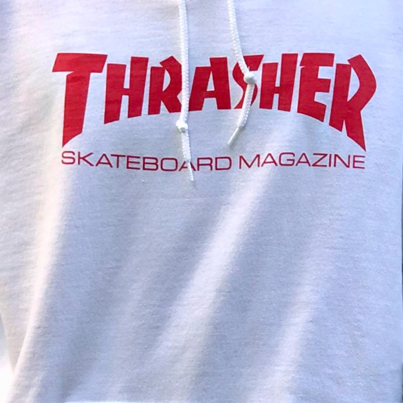 Thrasher Skate Mag Hoodie White/Red Thrasher Skate Mag Hoodie White/Red