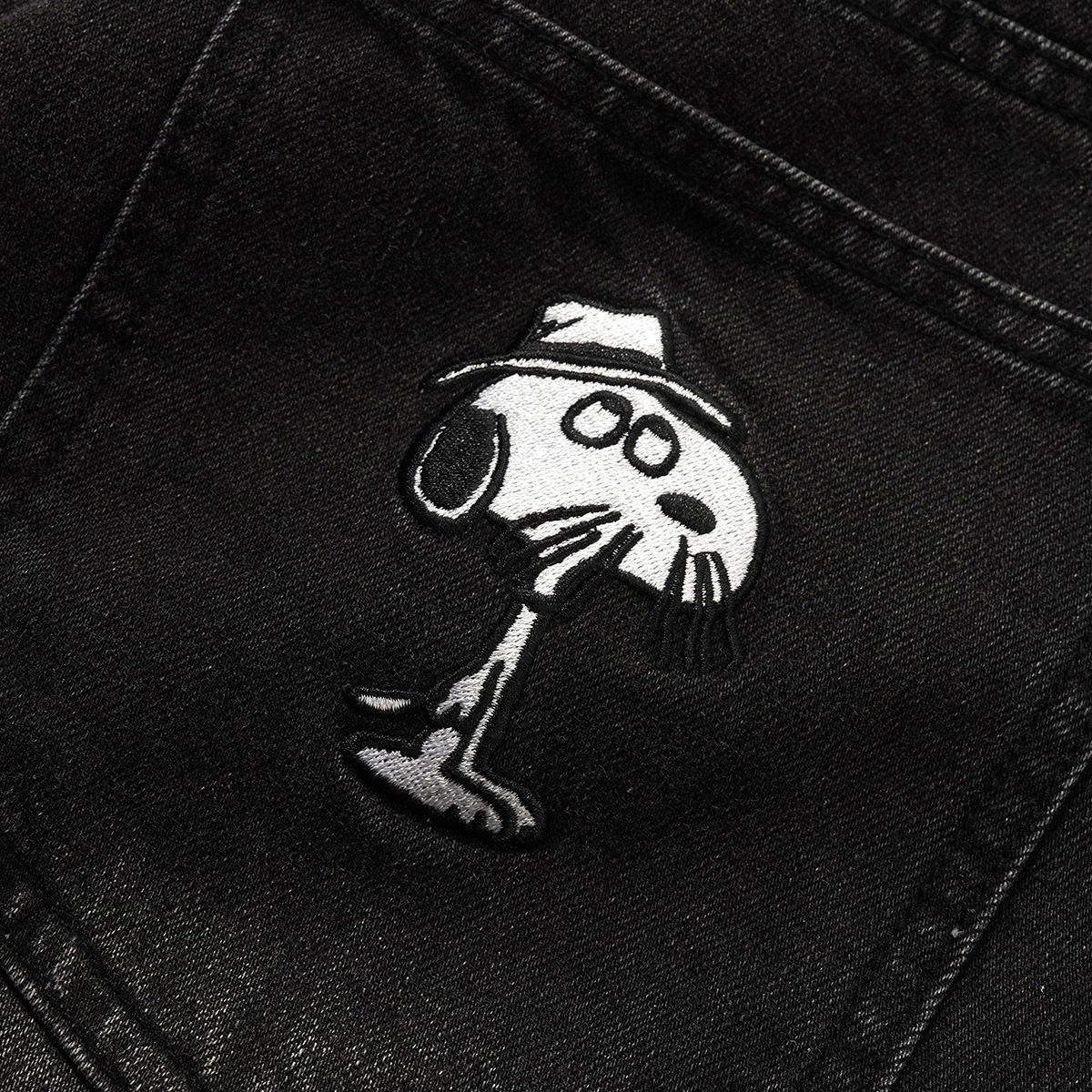 Butter Goods x Peanuts Spike Denim Jeans Faded Black