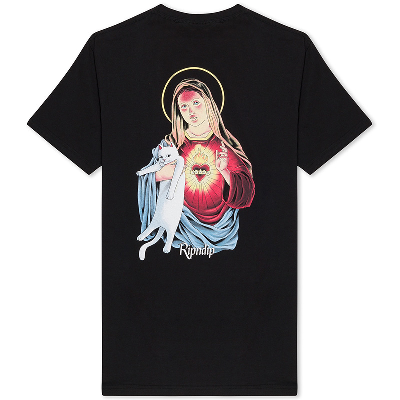 RIPNDIP Mother Mary T-Shirt Black