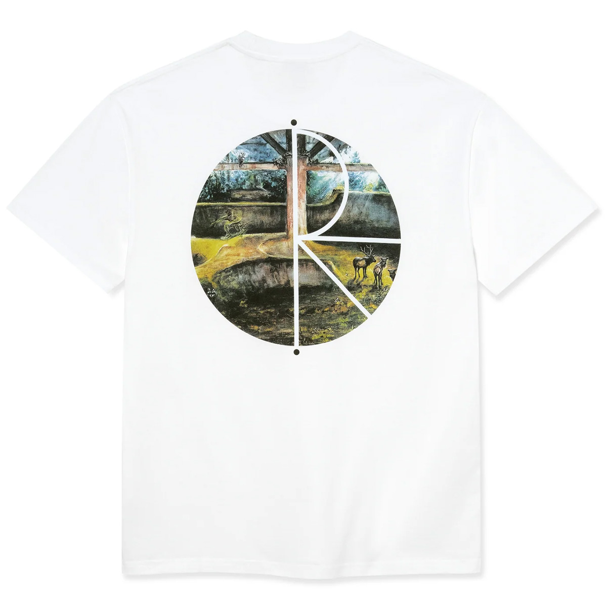 Polar Fill Logo Burnside 2084 T-Shirt White Polar Fill Logo Burnside 2084 T-Shirt White