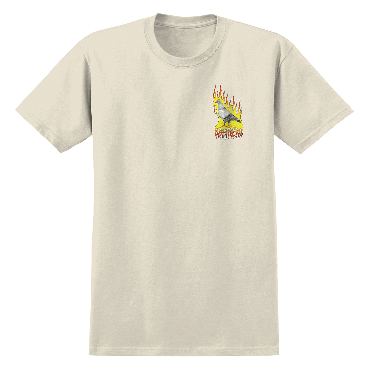 Anti Hero Flame Pigeon T-Shirt Natural