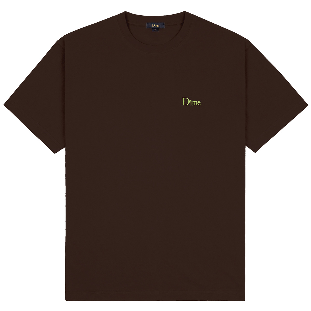 Dime Classic Small Logo T-Shirt Deep Brown