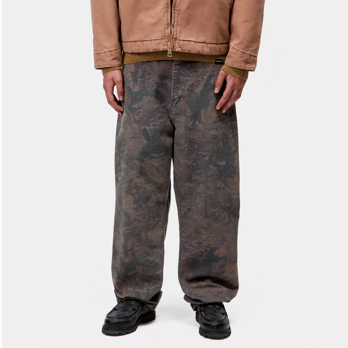 Carhartt WIP Single Knee Pant Camo Combi Green/Graphite Garment Dyed