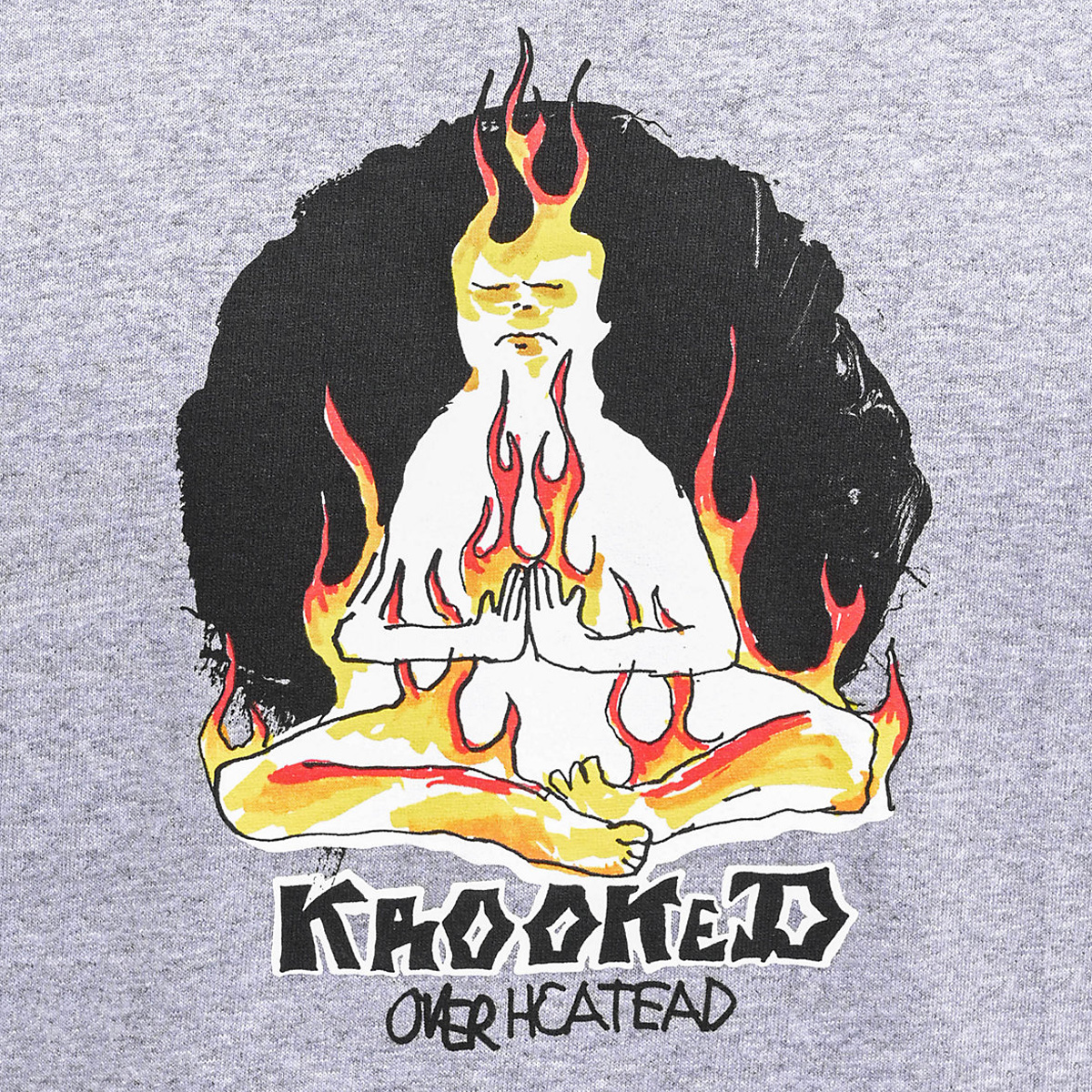 Krooked Over Heated T-Shirt Sport Grey