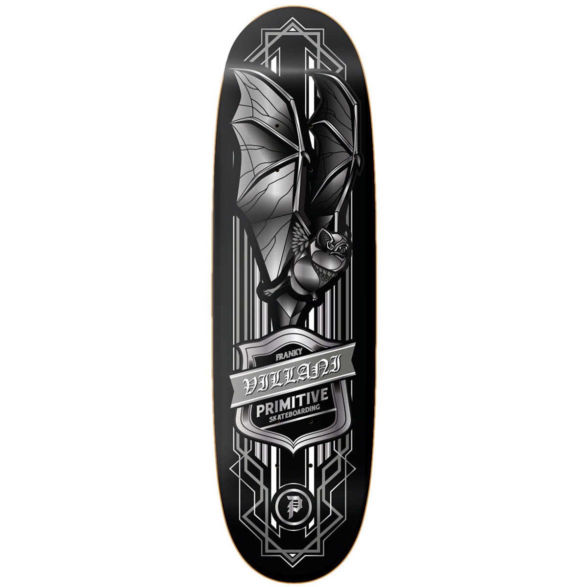 Primitive Franky Villani Bat Skateboard Deck Black 8.5