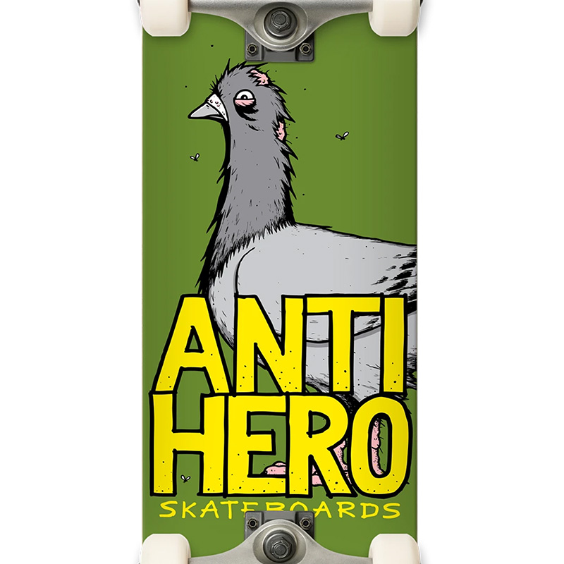 Anti Hero Pigeon Close Up Complete Skateboard Green 7.75 Anti Hero Pigeon Close Up Complete Skateboard Green 7.75