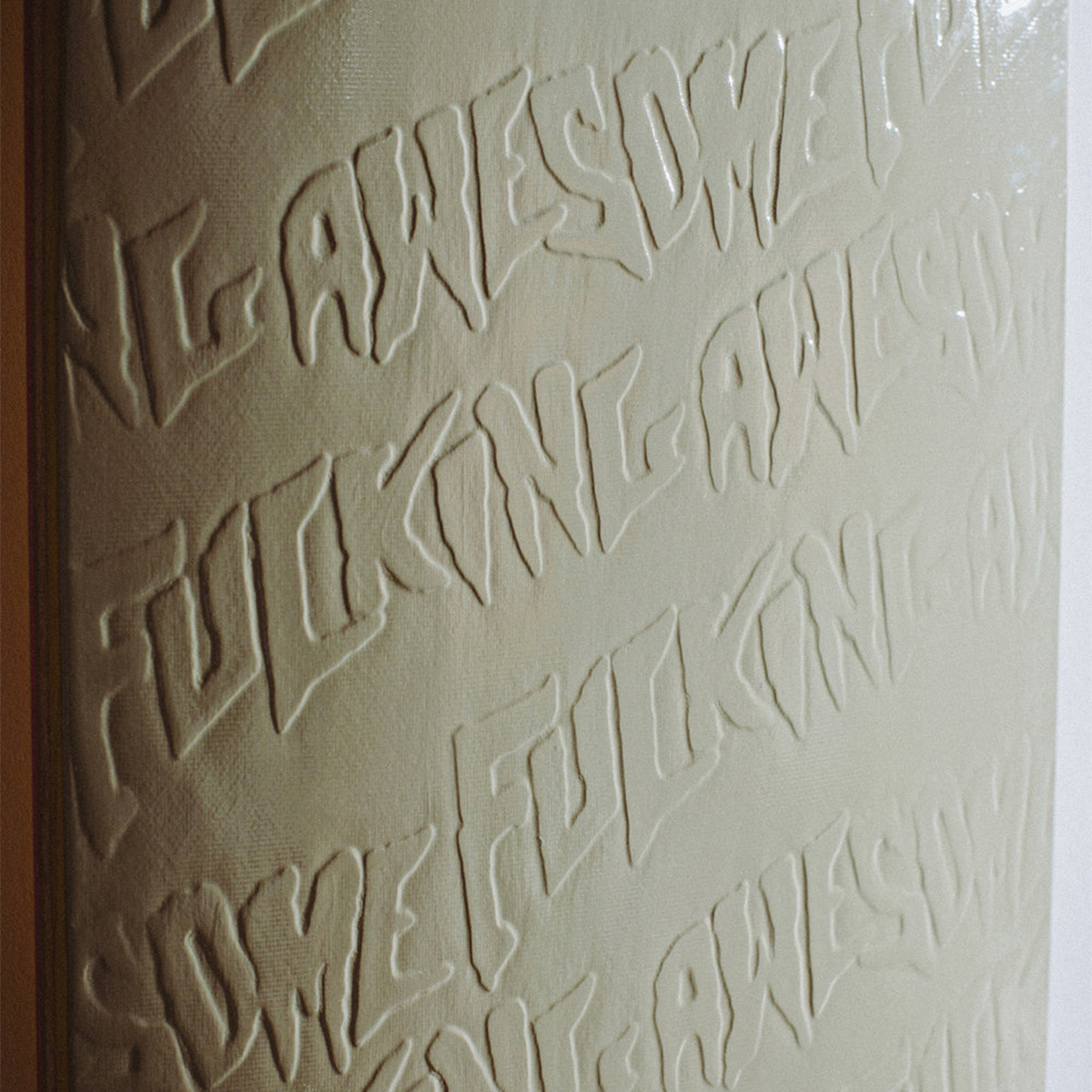 Fucking Awesome Khaki Stamp Embossed Skateboard Deck 8.25 Fucking Awesome Khaki Stamp Embossed Skateboard Deck 8.25