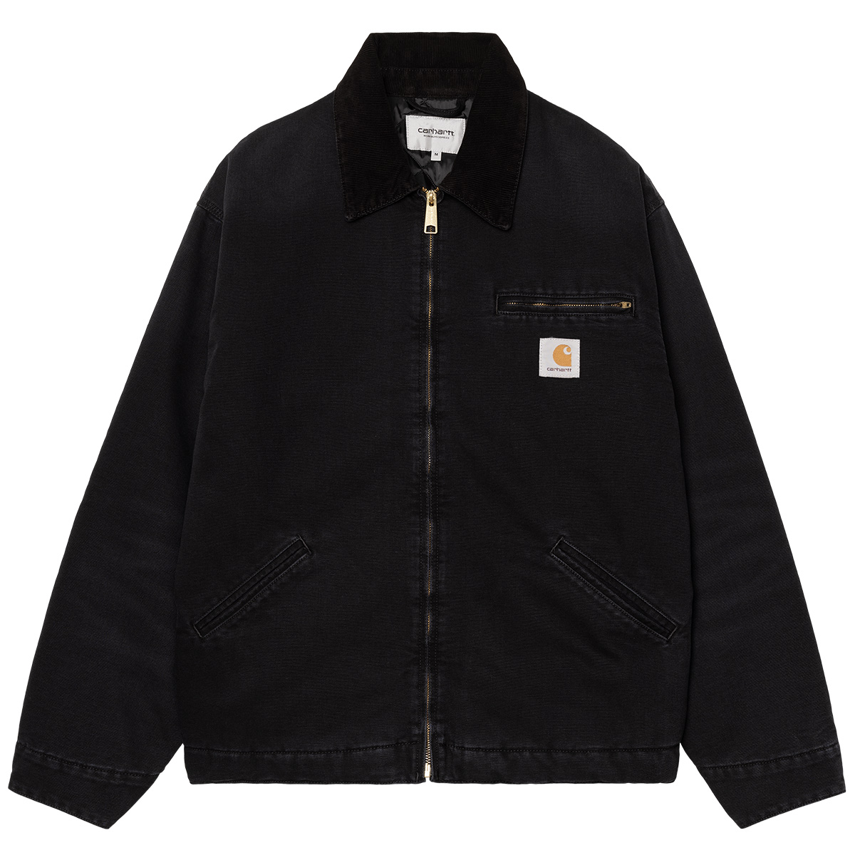 Carhartt WIP OG Detroit Jacket Black/Black Stone Canvas Carhartt WIP OG Detroit Jacket Black/Black Stone Canvas