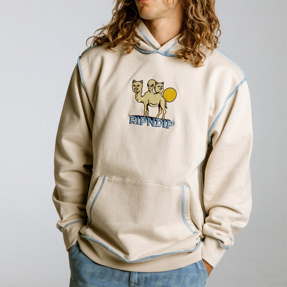 RipnDip Barnum Hooded Sweater Bone RipnDip Barnum Hooded Sweater Bone
